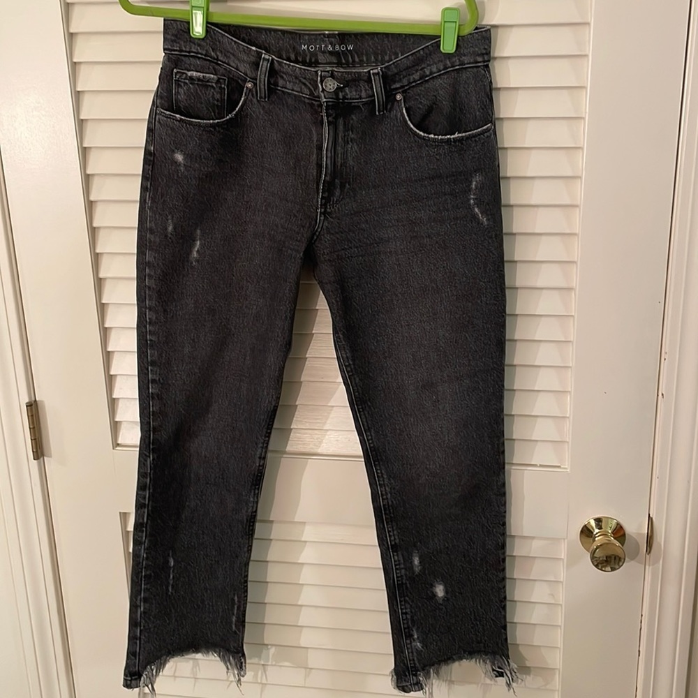 Mott & Bow Black Distressed Boyfriend Jeans